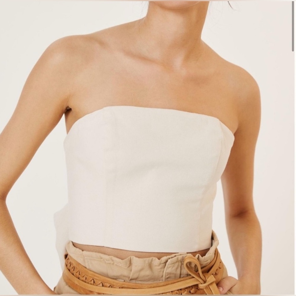 Anthropologie Bow Top in Cream/ Ecru by Hutch